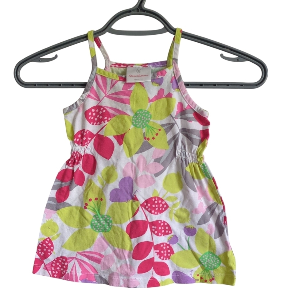 Hanna Andersson Multi Color Floral Sleeveless Sundress Size 80‎ (18-24 months)